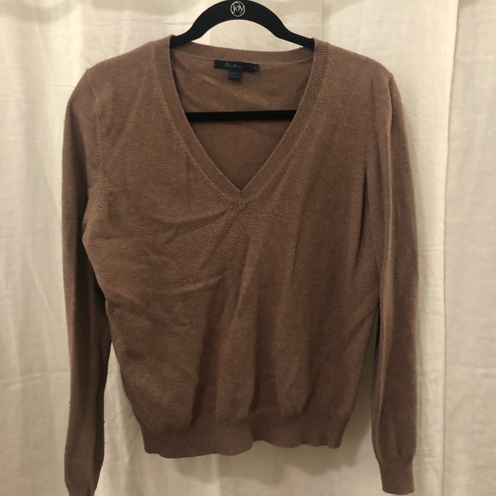 Boden camel v-neck sweater